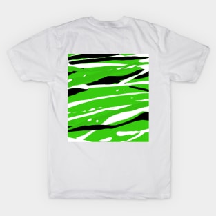 Green lines and splats T-Shirt